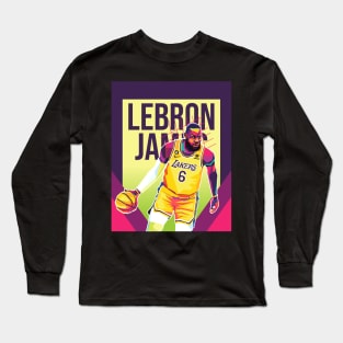 lebron james pop art Long Sleeve T-Shirt